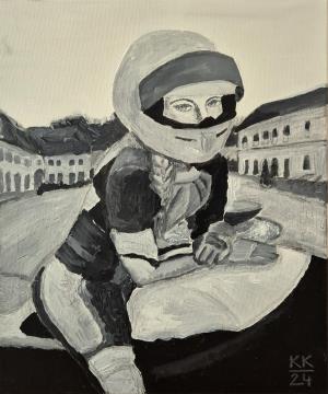 Rokovnjačka (Akril-platno - 50x60) Karmen Korošec